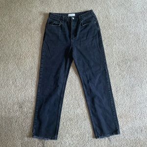 Free People straight leg black jeans!